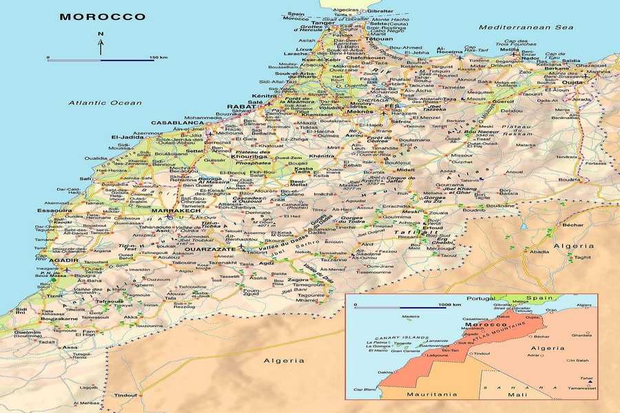 carte du maroc