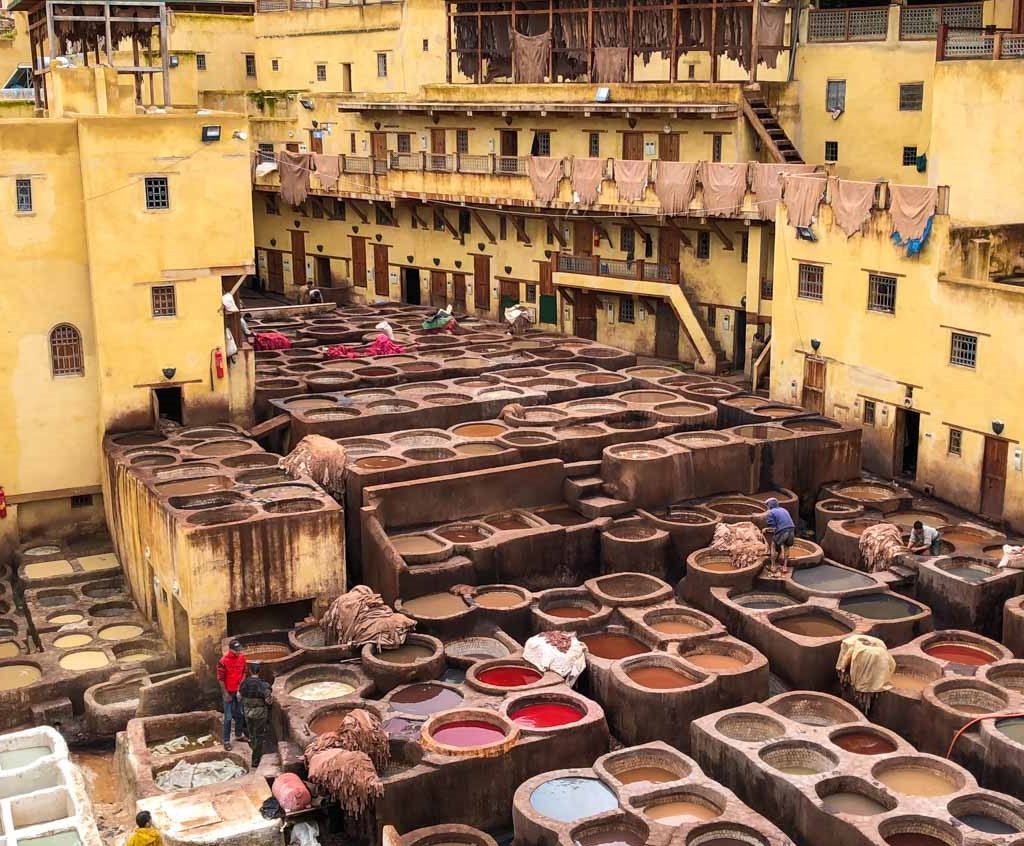 la tannerie Chouara de Fès - villes impériales du Maroc 